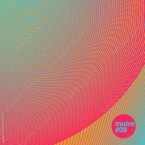 colourful moire wave pattern.