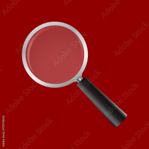 Magnifying glass on a white background. realistic magnifi