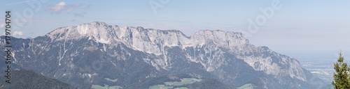 Panorama of the Unterberg massif, next to Salzburg, seen from the Rossfeldstrasse