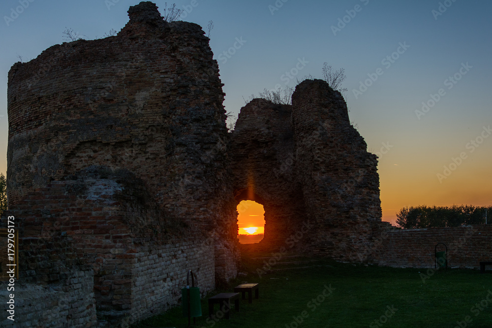 Naklejka premium Bac, Serbia October 19, 2017: Medieval fortress Bac in Serbia