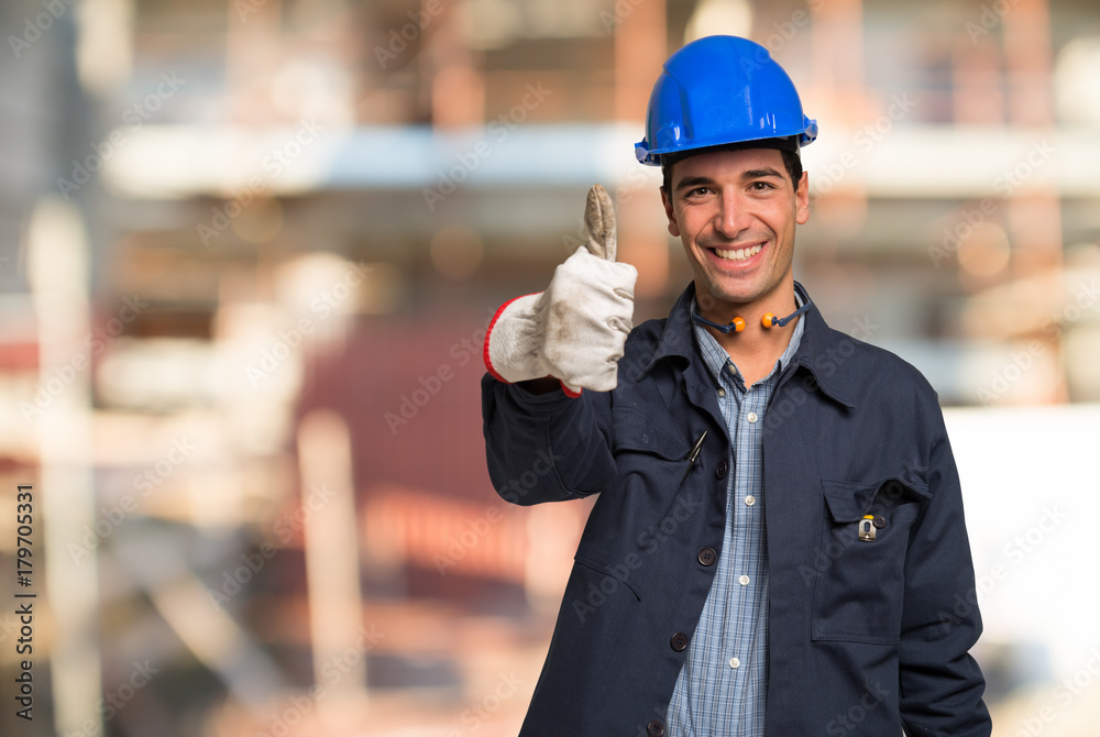 Worker in a construction site Worker in a construction site