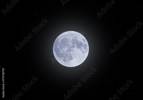 Moon in the dark night.