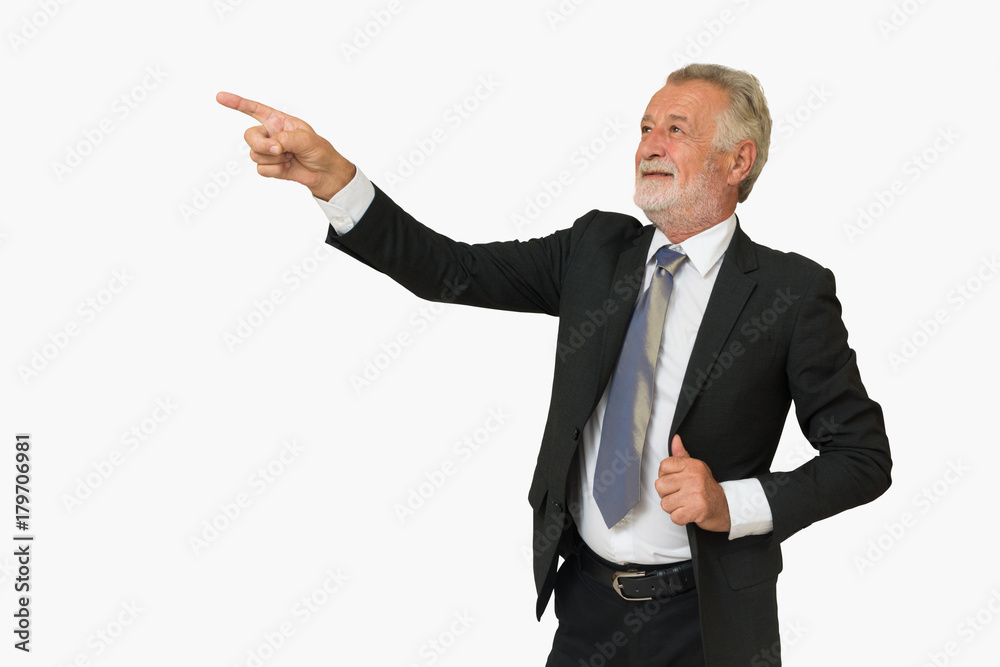 BusinessMan point his hand to Digital Stock Market information board BusinessMan point his hand to Digital Stock Market information board
