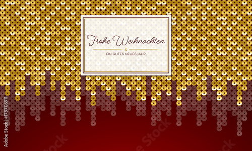 Weihnachten - Pailletten Hintergrund (in Rot)