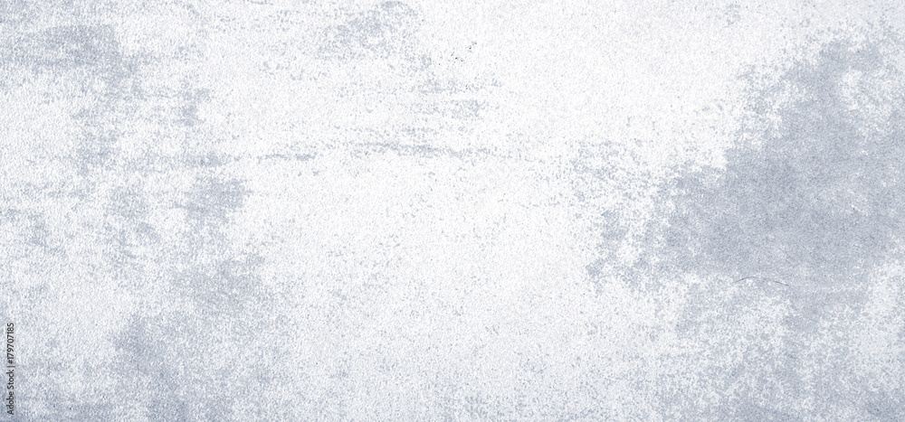 Blank white and gray grunge cement wall texture background, banner, interior design background