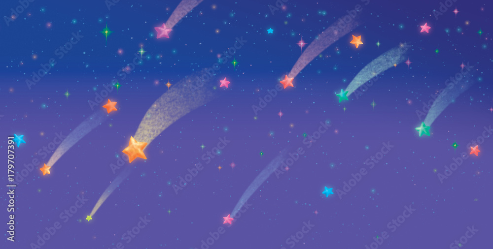 Cartoon meteoric comet rain Cartoon meteoric comet rain