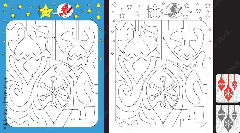 Obraz premium Color by dot worksheet