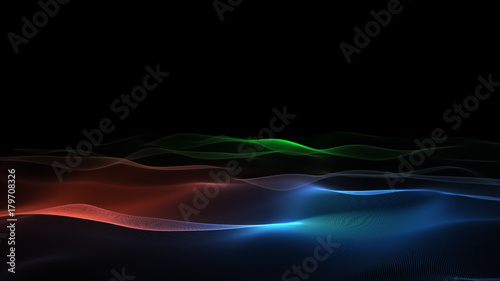Abstract Energy Wave Form, RGB Color photo