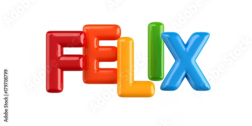 Tableau sur toile Bubbletext Name Felix