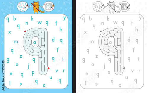 Maze letter q