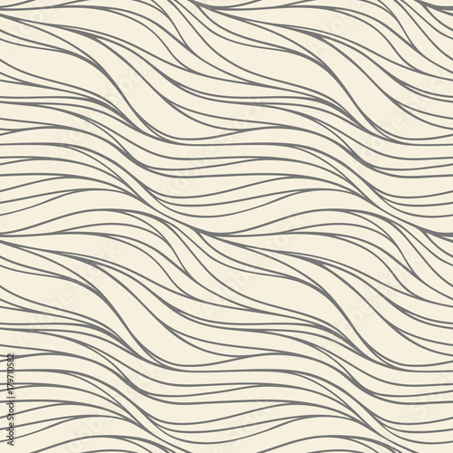 Seamless vector wave pattern. Abstract decorative background.