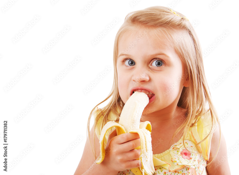 Little Girl with Banana