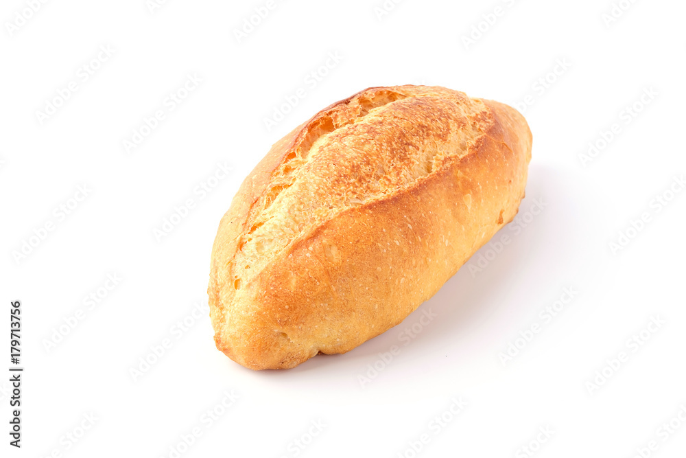 Bread on white background