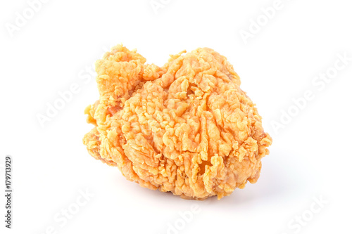 Fried Chicken on White Background