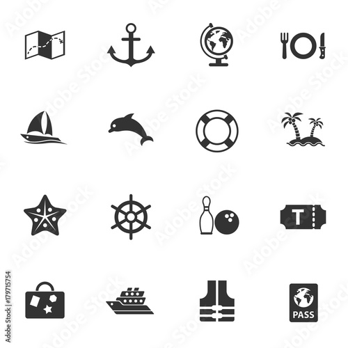 cruise icon set