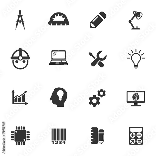 engineering icon set