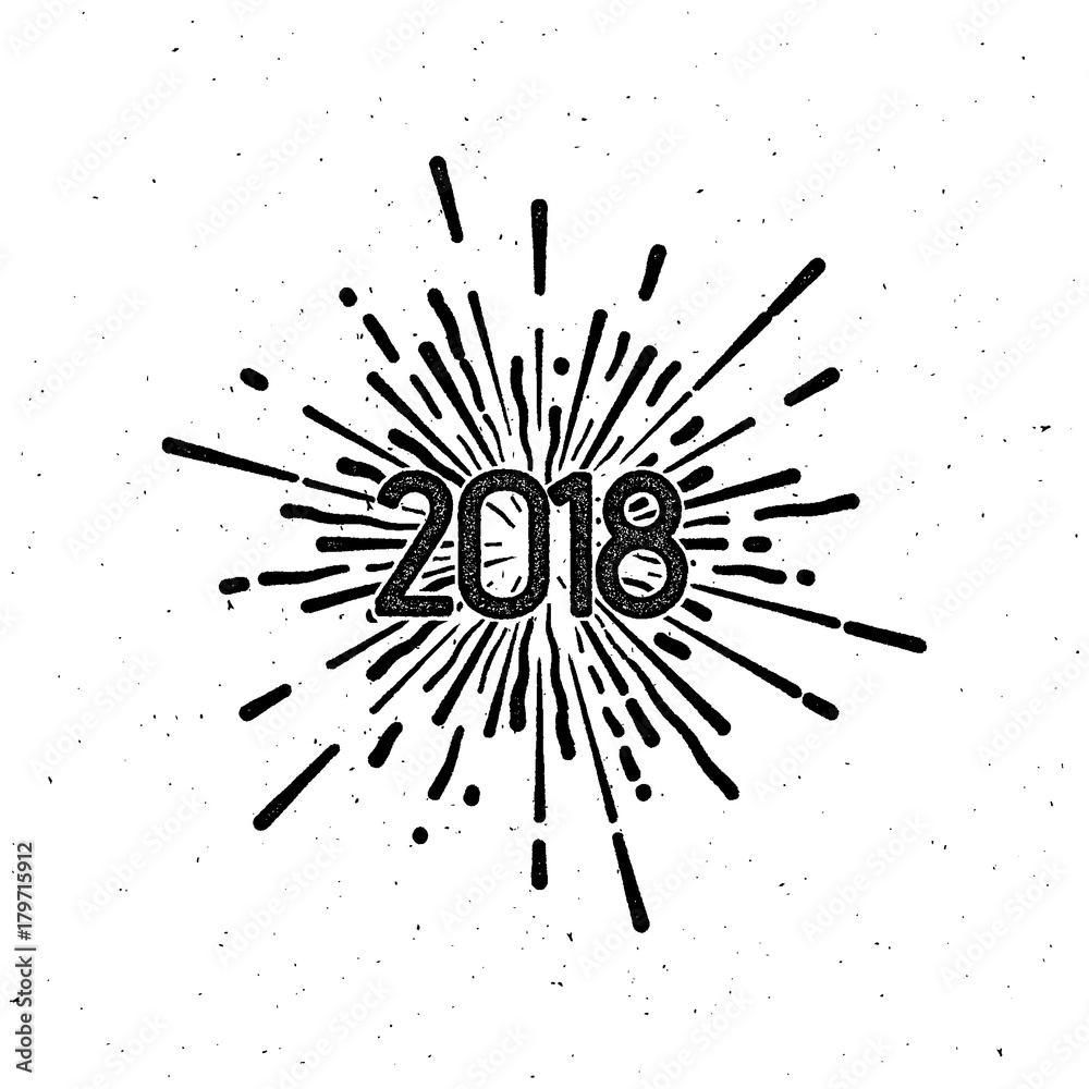 Obraz premium Happy New 2018 Year.