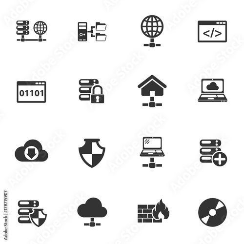 hosting provider icon set