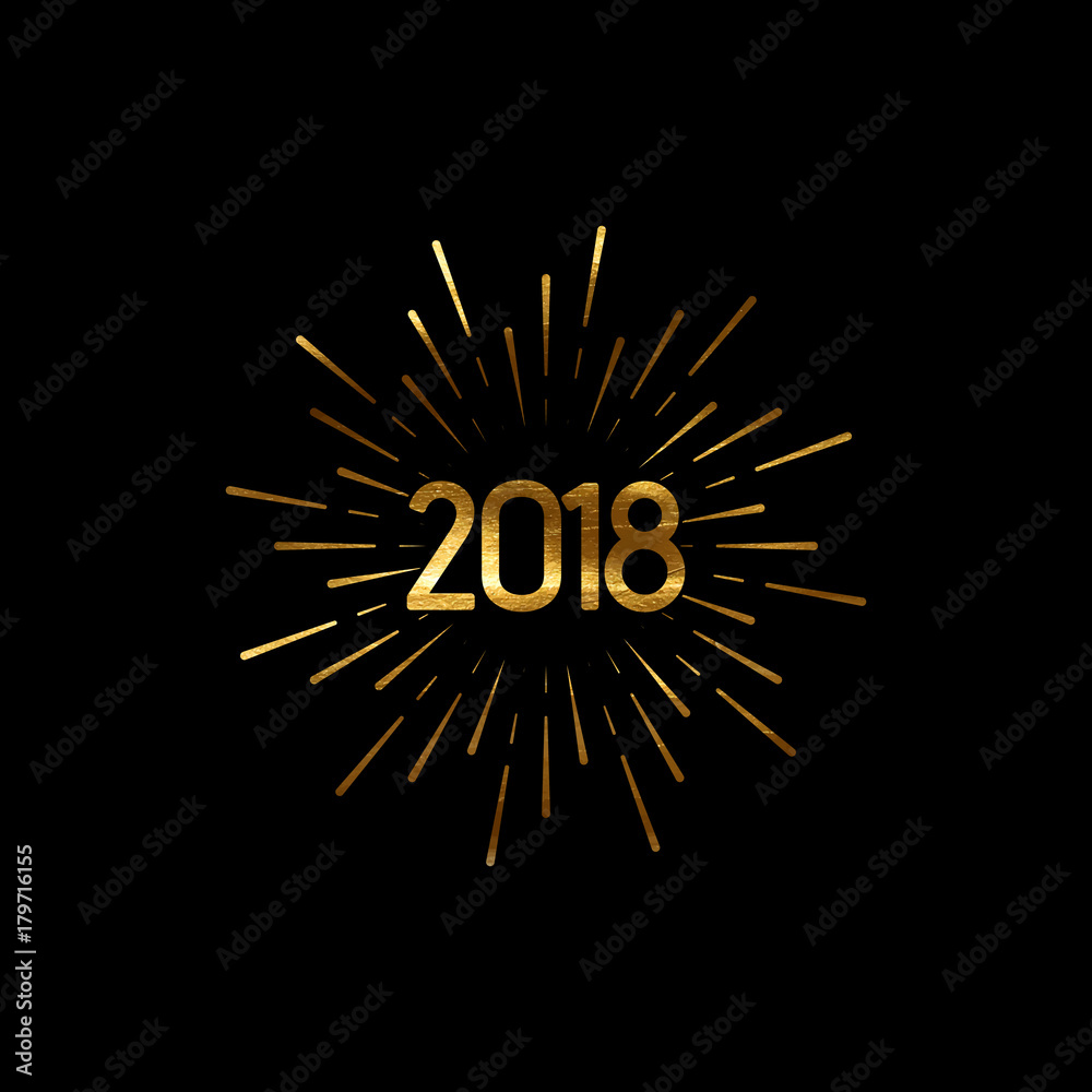 Fototapeta premium Happy 2018 New Year.
