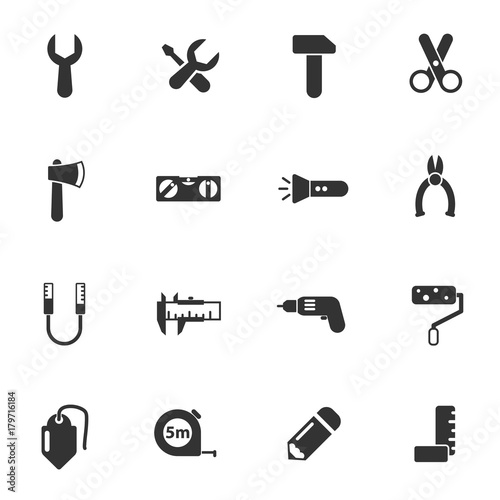 work tools icon set
