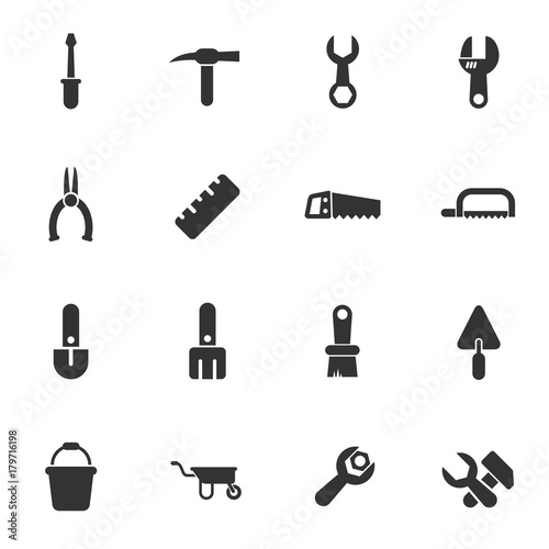 work tools icon set