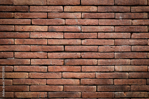 Red bricks wall for background texture.