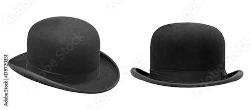 Принти на полотні Two stylish black bowler hat