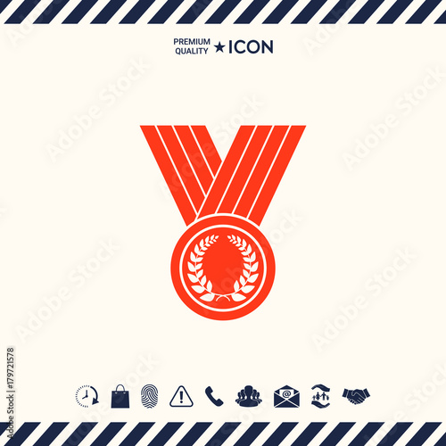 Medal with Laurel wreath, icon