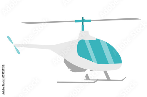 Helicopter vector cartoon illustration isolated on white background.