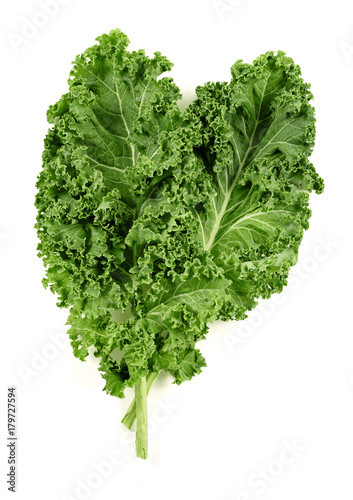 kale leaves isolated