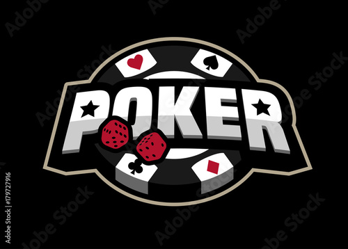 Poker game, logo emblem.