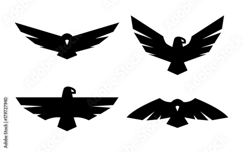 Eagle, a set of monochrome logos.