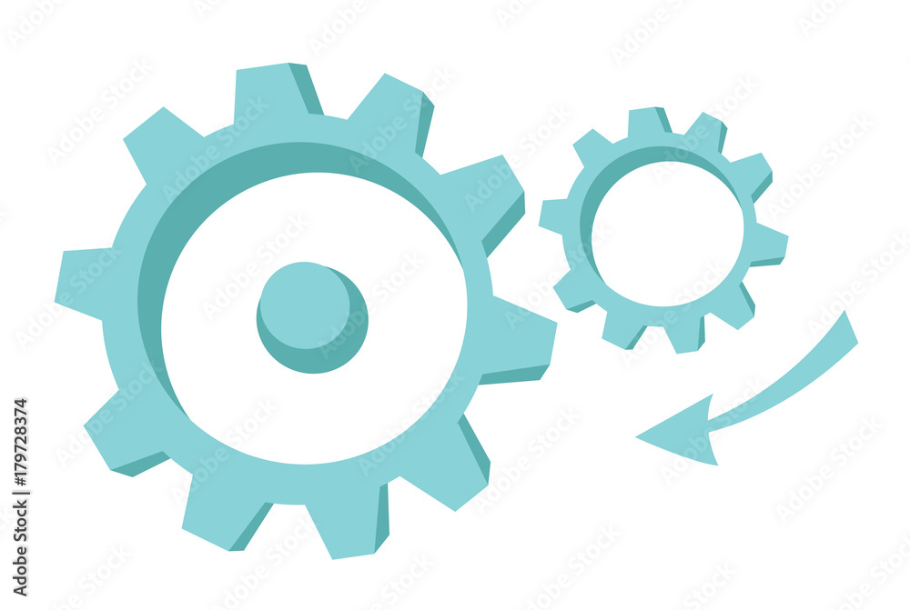 Gear mechanism vector cartoon illustration isolated on white background. Gear mechanism vector cartoon illustration isolated on white background.