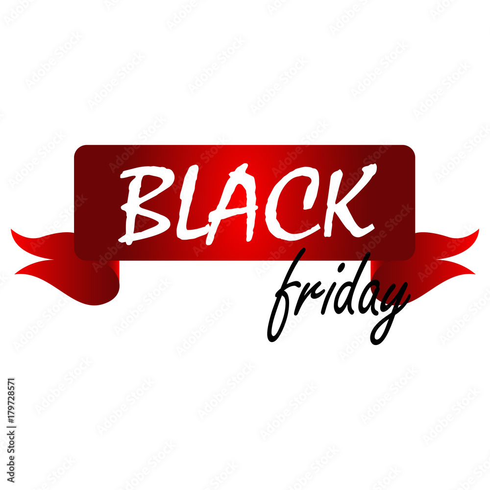 Isolated black friday label on a white background, Vector illustration Isolated black friday label on a white background, Vector illustration