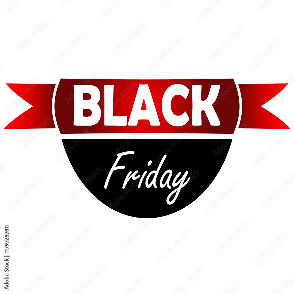 Isolated black friday label on a white background, Vector illustration Isolated black friday label on a white background, Vector illustration