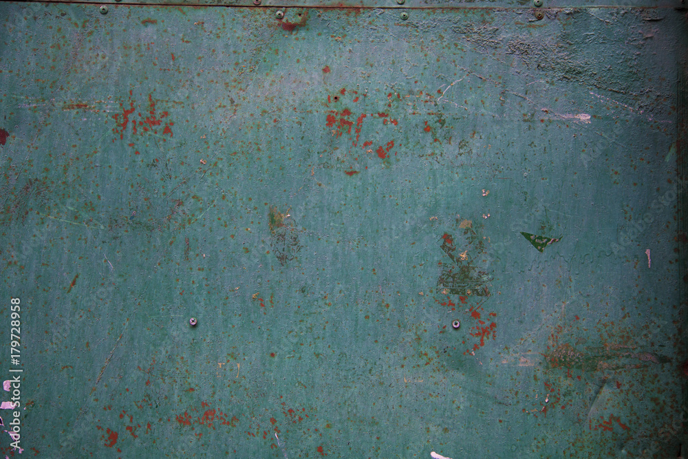 Green-blue rusty paint grunge texture background