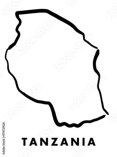 Tanzania map outline