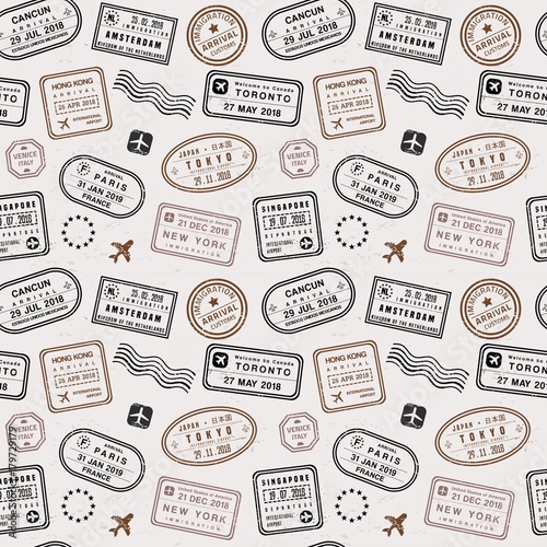 Passport stamp texture
