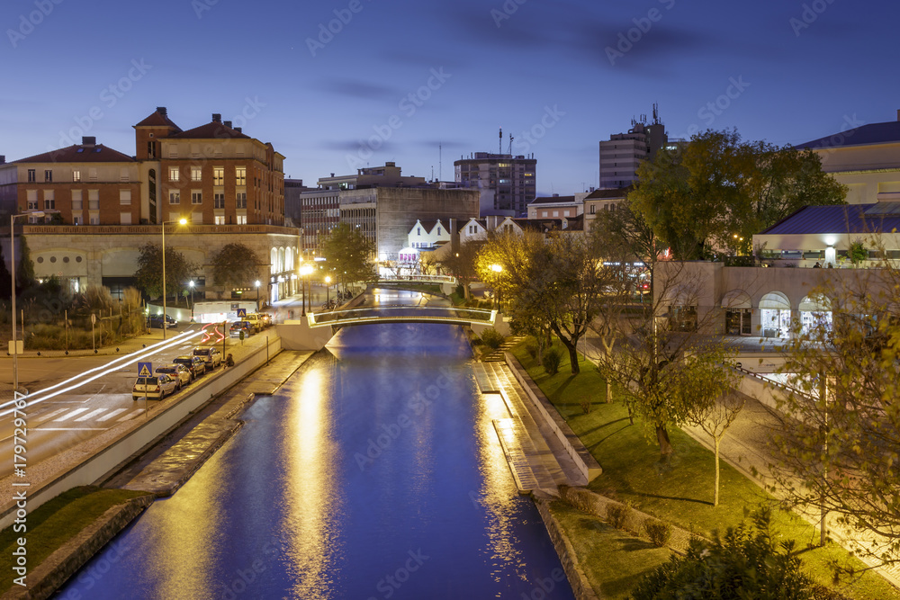 Aveiro city famous water channels by night - Portugal
