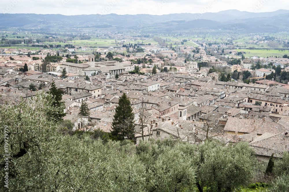 Gubbio, Perugia, Italy -   Panorama of the village