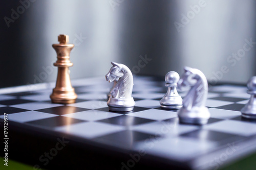 chess board game competition business concept photo