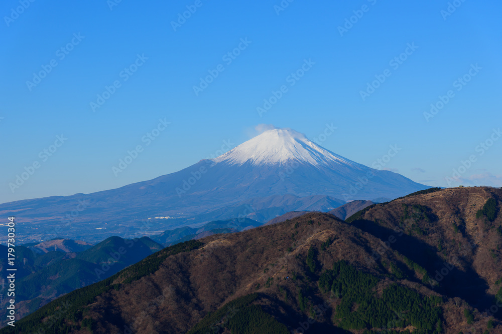 富士山と丹沢の山並み