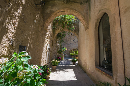 A summer day visiting Aragonese Castle and looking toward Capri and Vesuvi Ischia Ponte, Ischia, Phlegrean Islands, Tyrrhenian Sea, Italy, South Europe