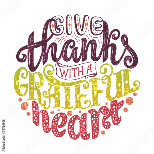 Hand drawn Thanksgiving typ...