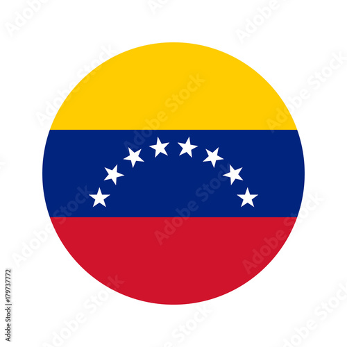Circular world Flag venezuela