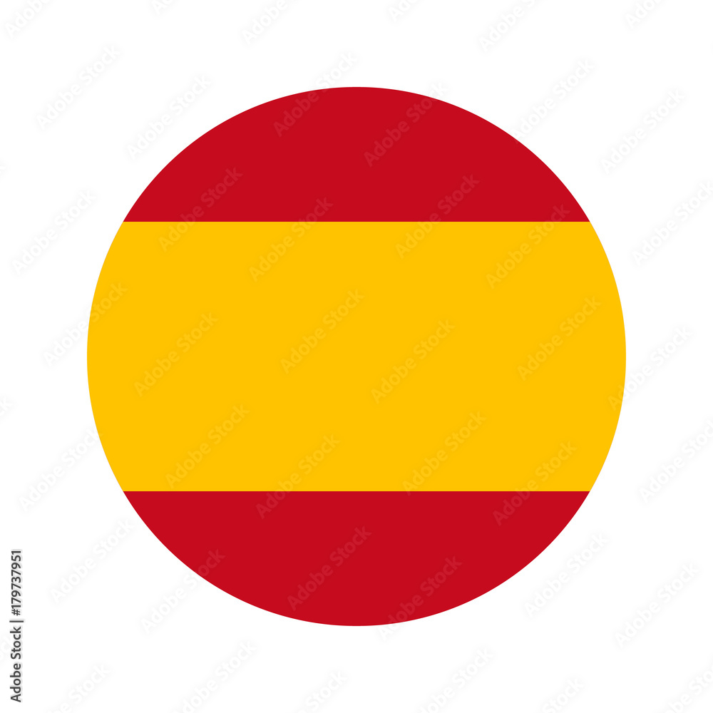 Naklejka premium Circular world Flag spain