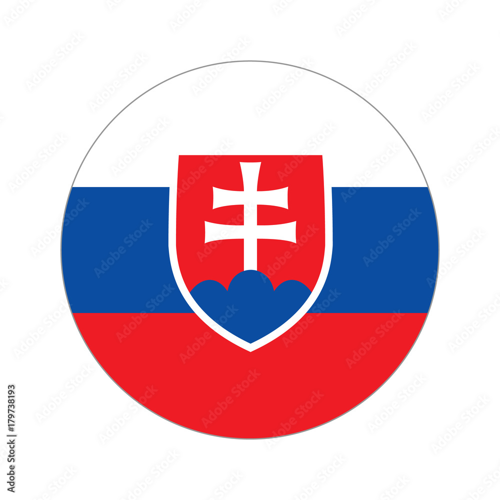 Fototapeta premium Circular world Flag slovakia