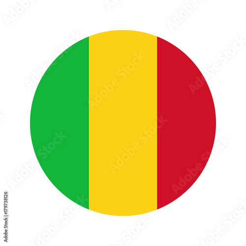 Circular world Flag mali