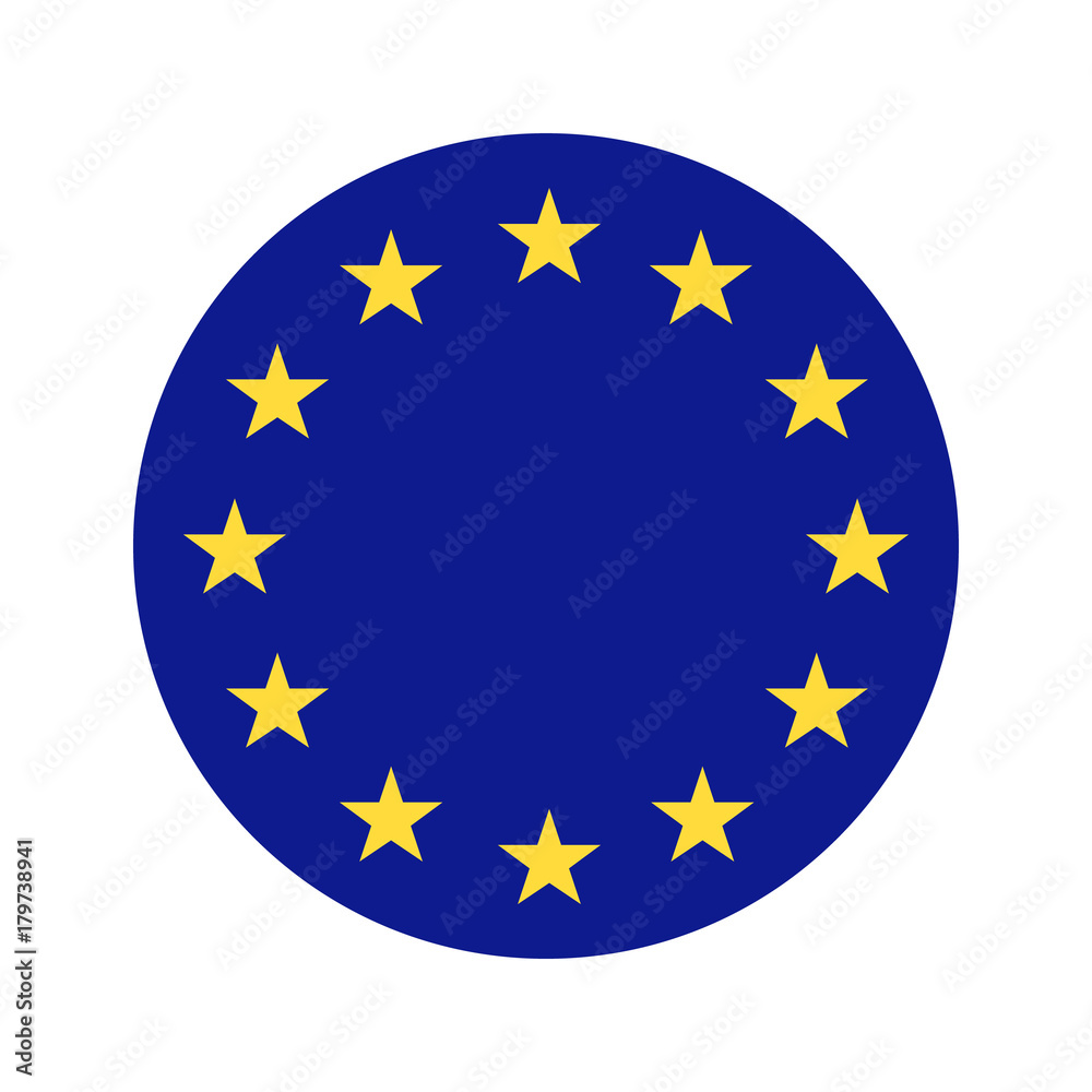 Circular world Flag european union Circular world Flag european union