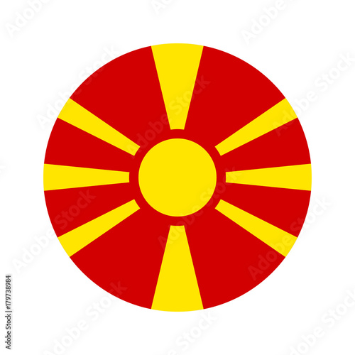 Circular world Flag macedonia